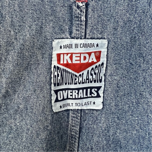 Vintage IKEDA 1910 100% cotton denim overalls M - Picture 7 of 14